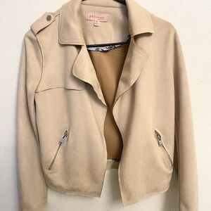 Philosophy Cream Blazer Faux Suede Jacket